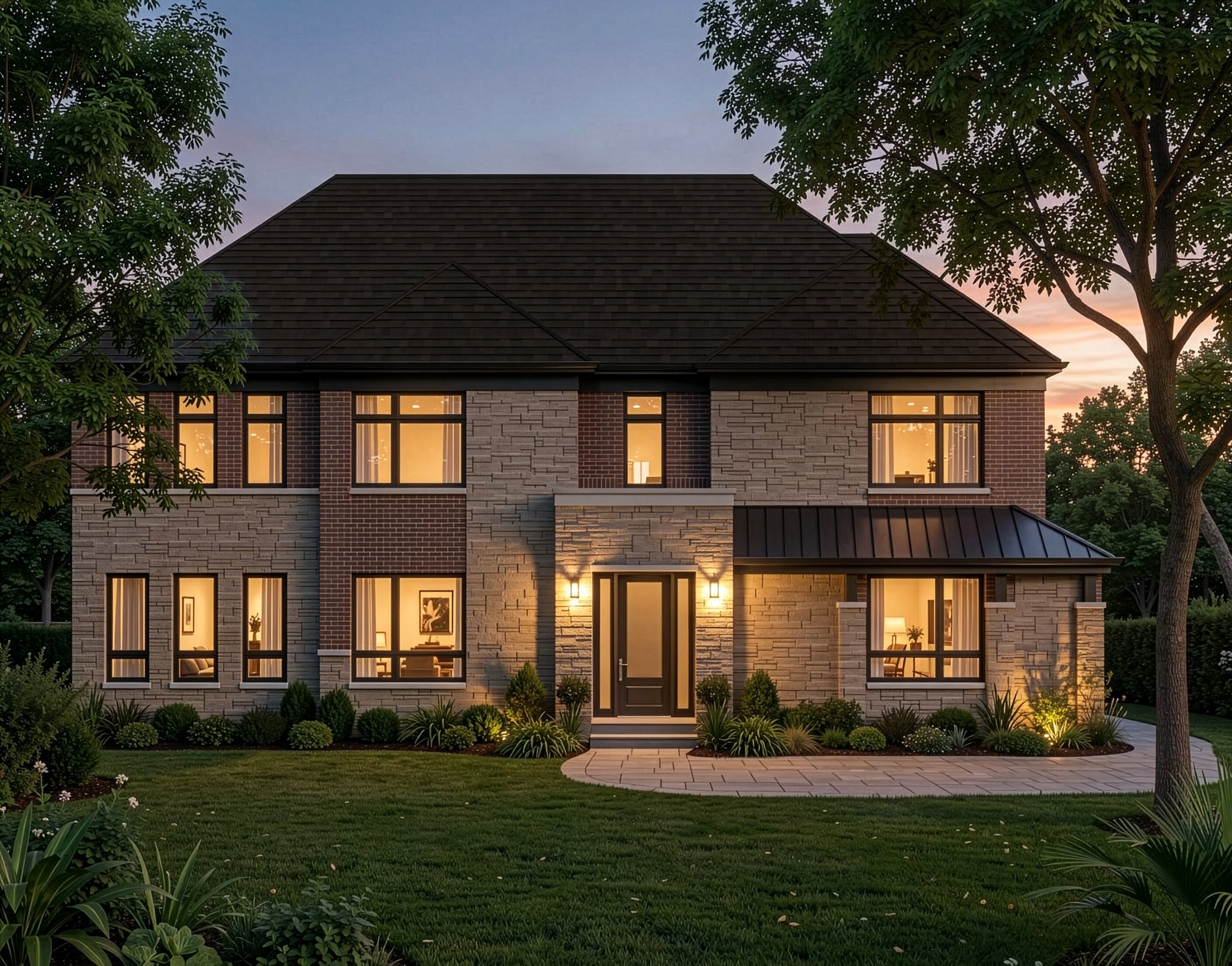 The Aberdeen — Front Facade, Elevation B