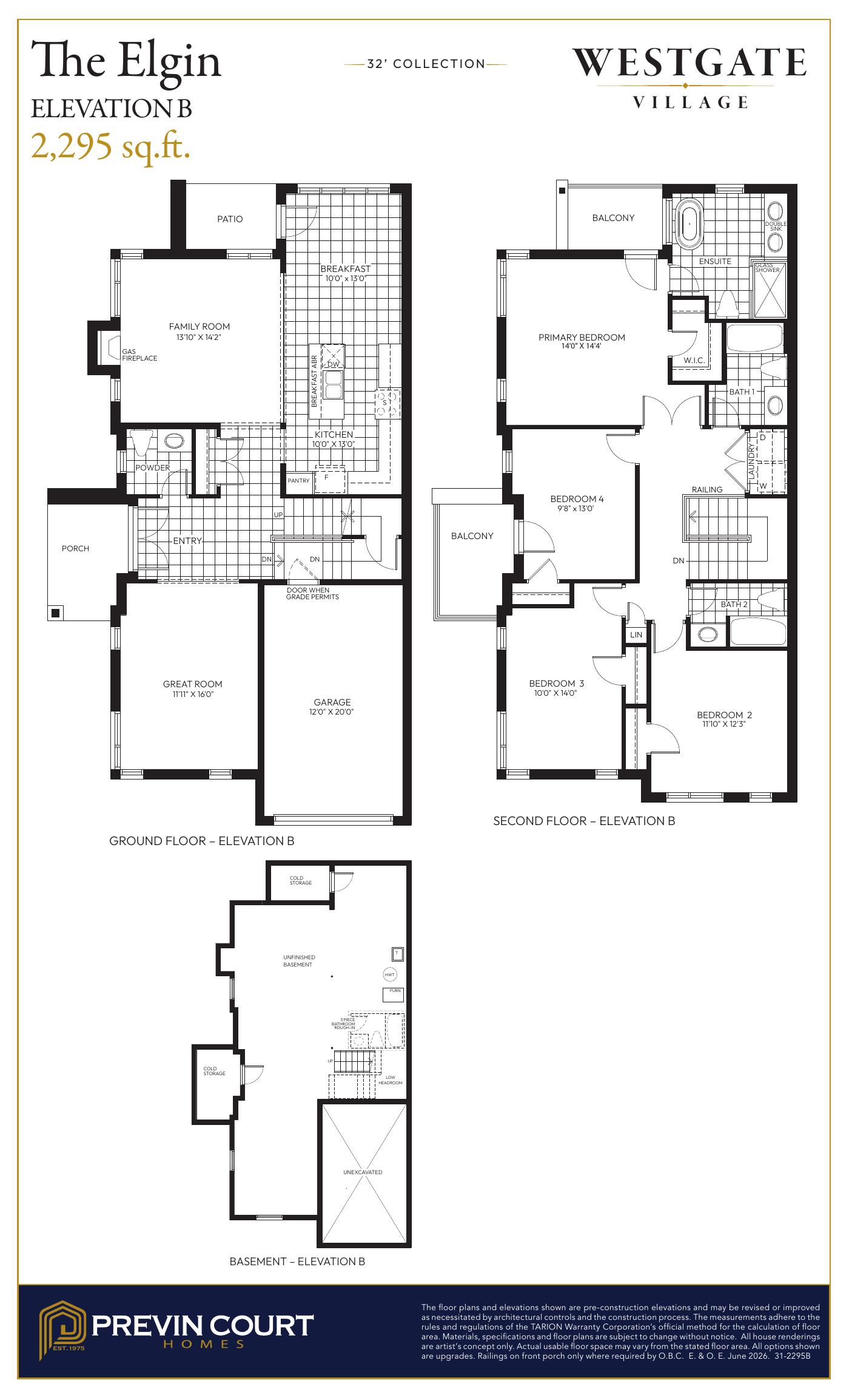 The Elgin — Elevation B Floorplan