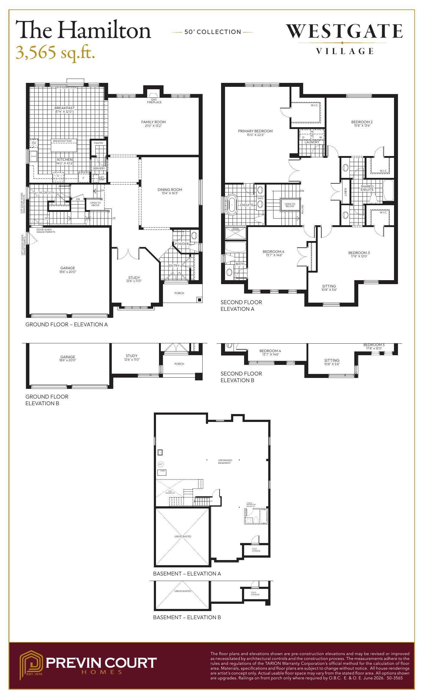 The Hamilton — Full Floorplan