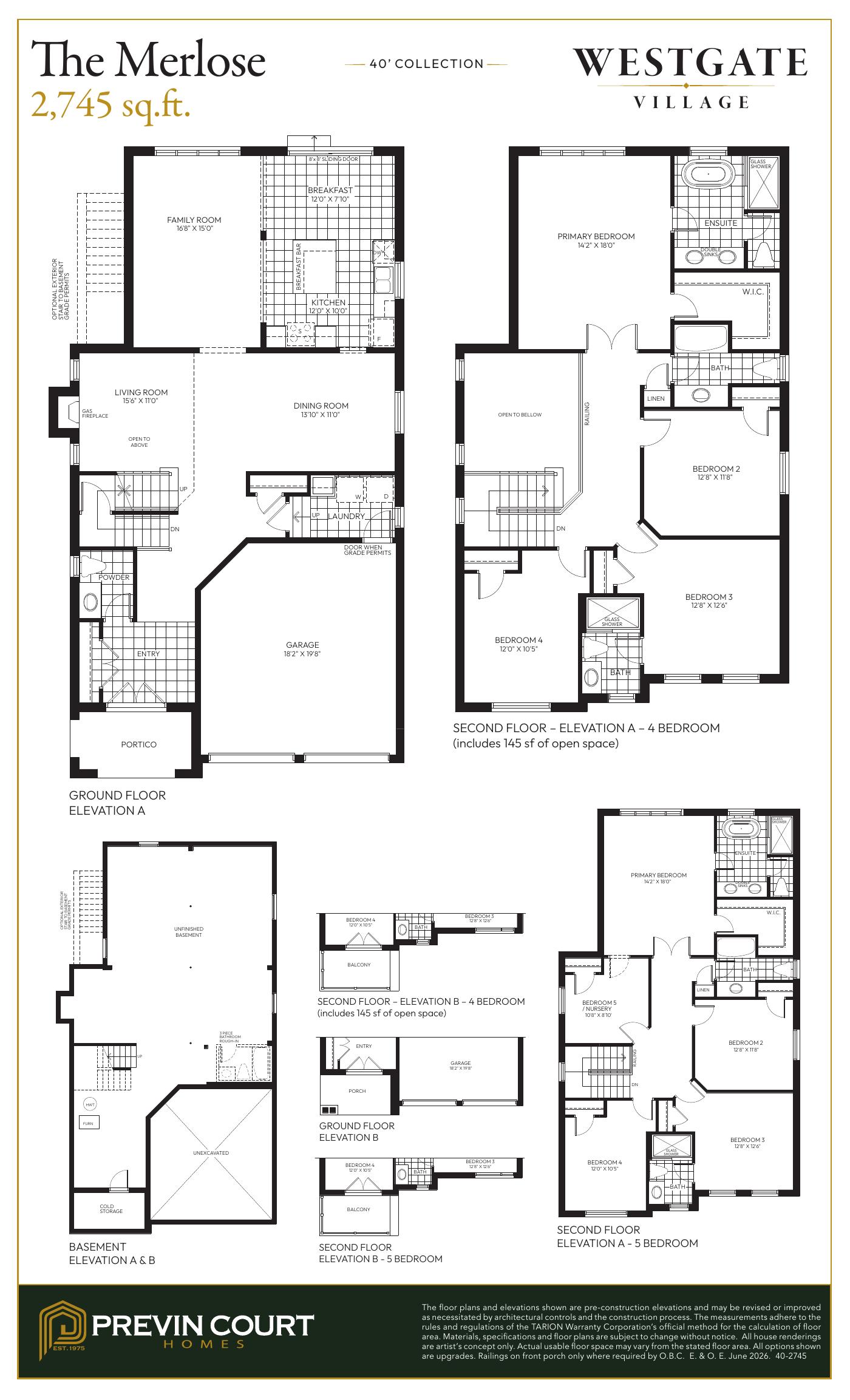 The Melrose — Full Floorplan