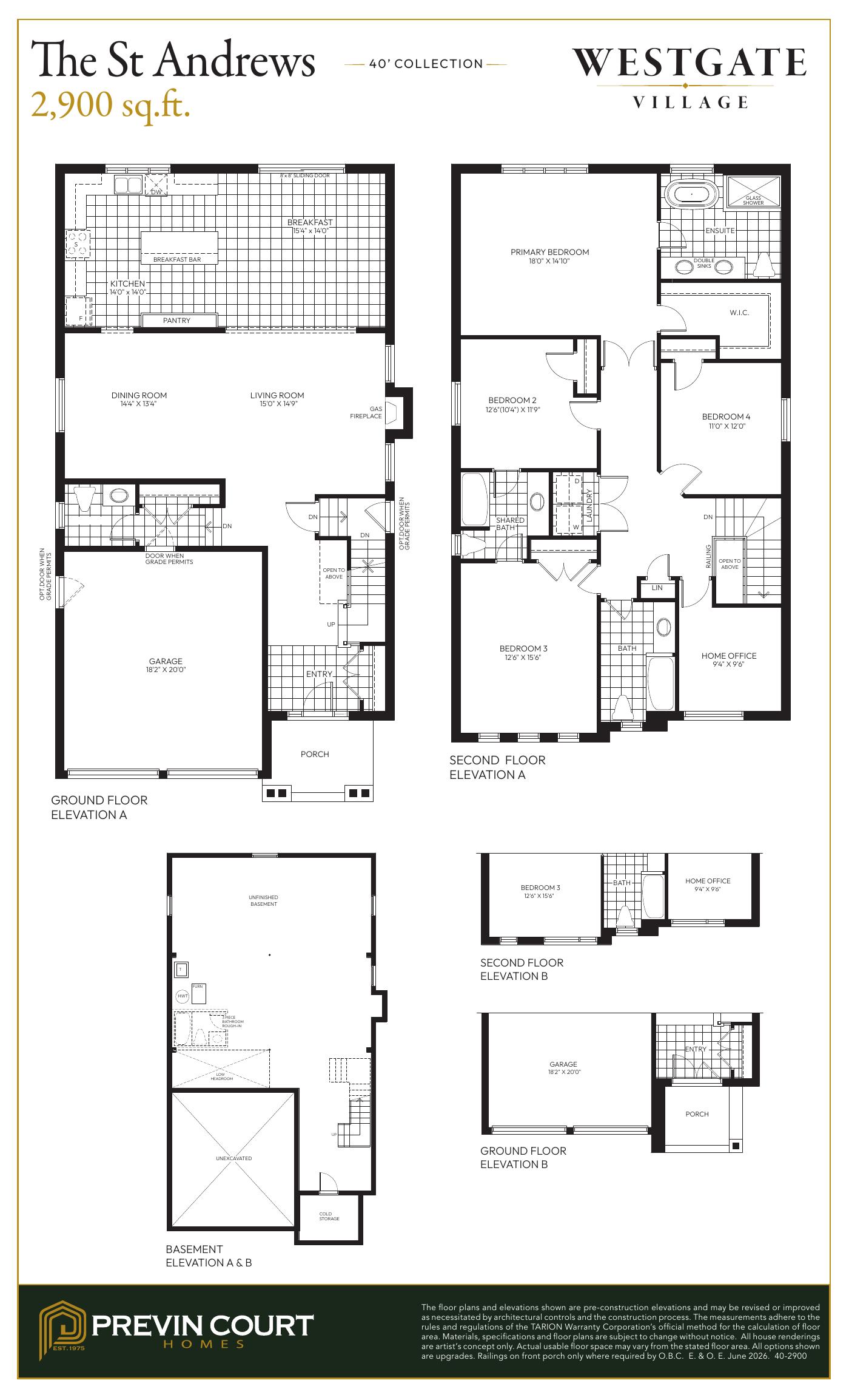 The St. Andrews — Full Floorplan